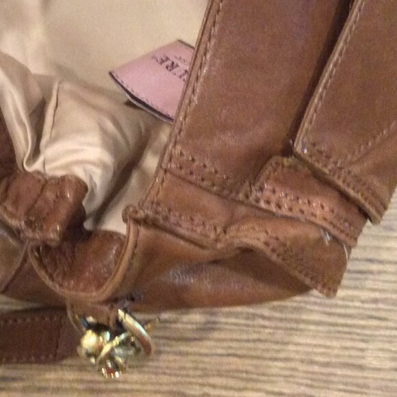 Juicy Couture Leather Cross Body Top Handle Chestnut Brown Tan Cognac - Picture 7 of 10